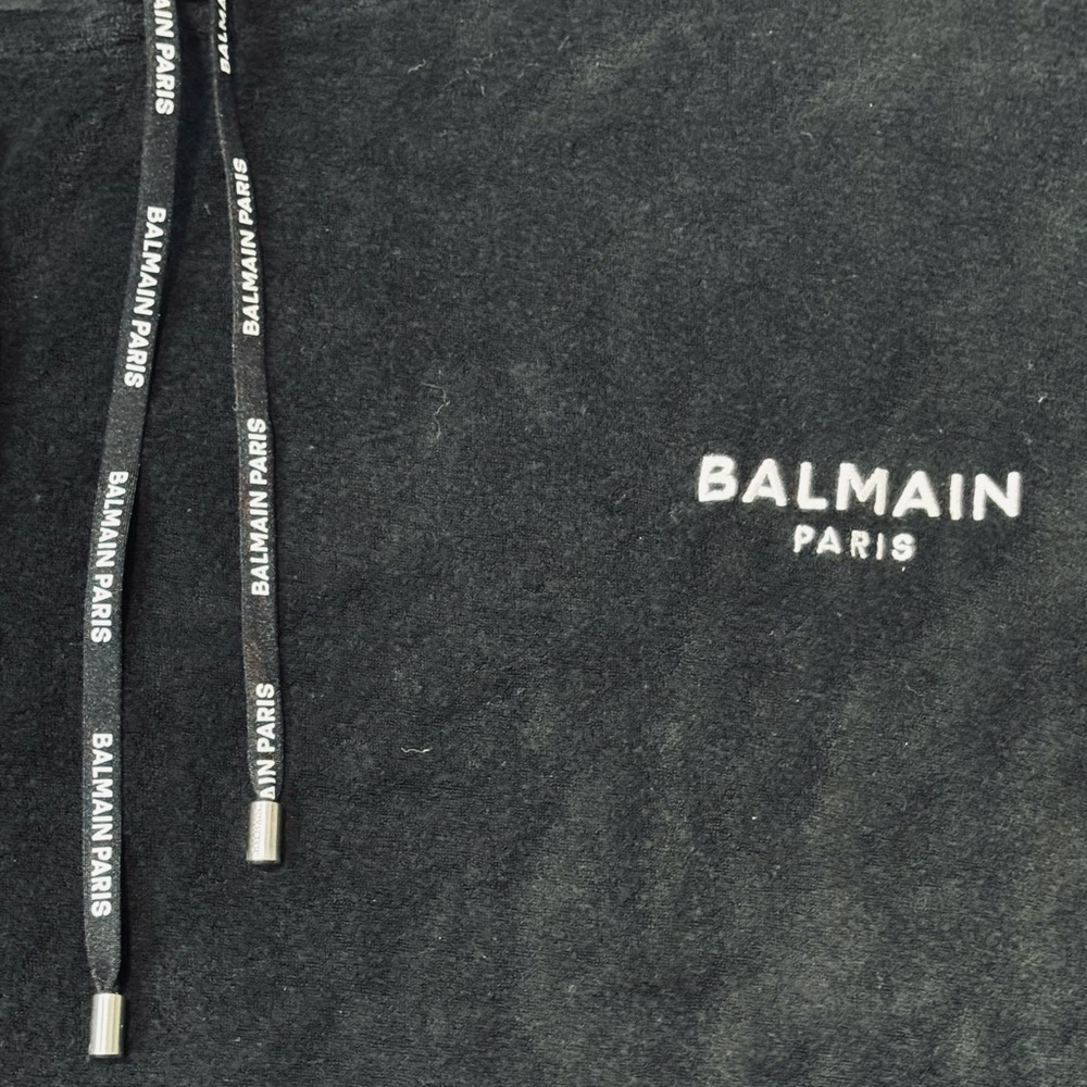 BALMAIN***Black Terry Men’s Sleeveless Hoodie***Medium***$890 - Picture 6 of 8